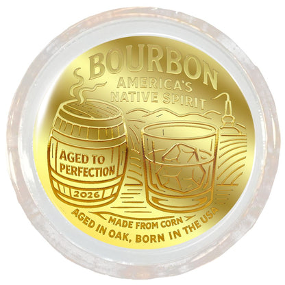 In Stock! 2026 Niue Bourbon 1/1000 oz Gold Coin in Card   (9,999 Mintage)