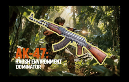 2026 Liberia AK47 Shaped 1/1000 oz Gold Coin in Card (01/12)