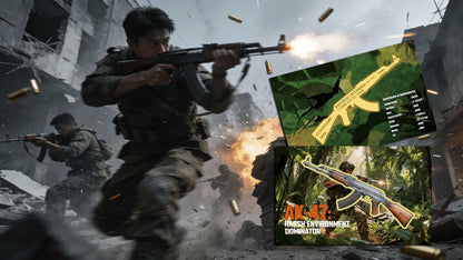 2026 Liberia AK47 Shaped 1/1000 oz Gold Coin in Card (01/12)