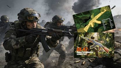 2026 Liberia AK47 Shaped 1/1000 oz Gold Coin in Card (01/12)