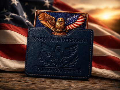 250th Anniversary Eagle Colorized 1 oz Copper Bar (05/23)