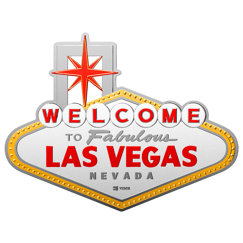 In Stock! 2026 Niue Welcome to Las Vegas Sign 2 oz Silver Coin (777 Mintage)