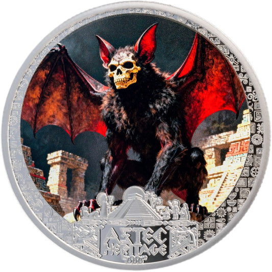 2026 Liberia Aztec Heritage - Camazotz 1/2 oz Silver Coin (05/29)