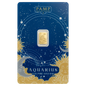 Pamp Suisse 2026 Zodiac Series Aquarius 1/2 Gram Gold Bar in Assay Card (3000 Mintage)