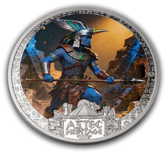 2026 Liberia Aztec Heritage - Huitzilopochtli 1/2 oz Silver Coin (05/29)