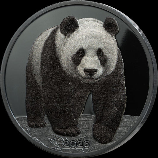 2026 Barbados Panda Black Proof 1 oz Silver Coin (05/25)