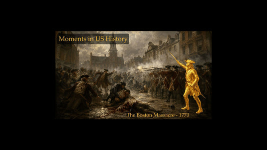 Boston Massacre Shaped 1/1000 oz Gold Medal in Card (05/22)