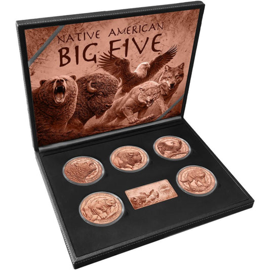 2026 Sioux Nation Native American Big Five 6 x 5 oz Copper Coin Set (05/26)