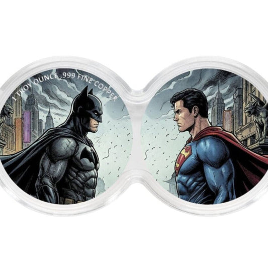 In Stock! Batman VS Superman 2x1 oz Copper Set (1/16)
