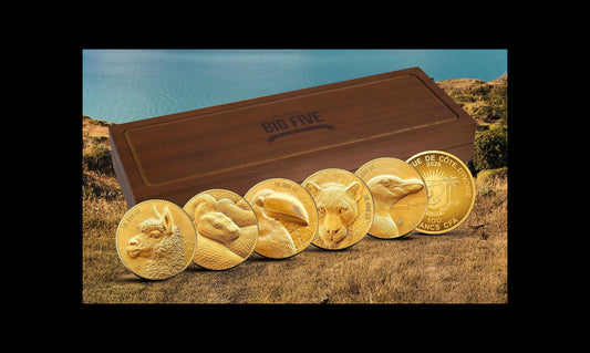 2026 Ivory Coast Big 5 South America UHR 5 x 1g Gold Coin Set (05/25)