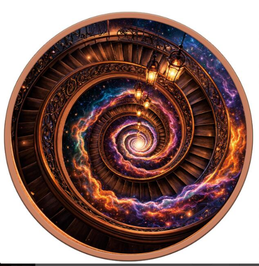 Cosmic Staircase Colorized 5 oz Copper Medal
