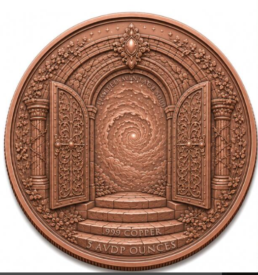 Cosmic Staircase Colorized 5 oz Copper Medal
