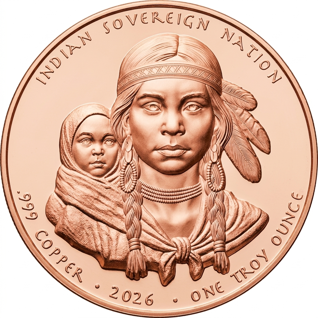 2026 Sioux Nation Sacagawea 5 oz Copper Coin (06/05)
