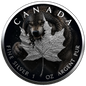 24-Hour Offer: 2026 Canada Maple Leaf Colorized Timber Wolf Edition .9999 Silver Coin