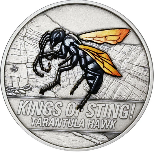 2025 Niue Kings of Sting - Tarantula Hawk Wasp 1 oz Silver Coin (06/12)