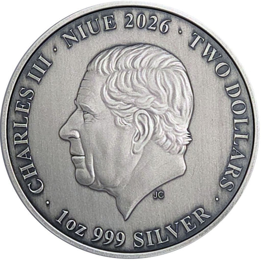 2026 Niue Kings of Sting - Bullet Ant 1 oz Silver Coin (06/12)