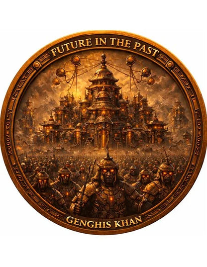 In Stock! GENGHIS KHAN Mongolia Future In The Past 1 Oz Copper Round Italy 2025