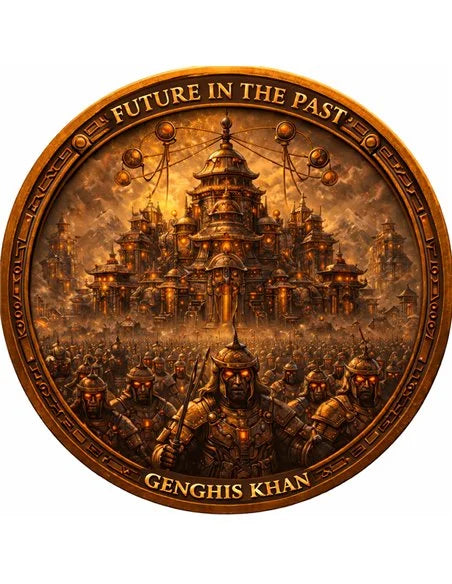In Stock! GENGHIS KHAN Mongolia Future In The Past 1 Oz Copper Round Italy 2025