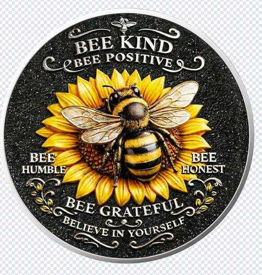 Inspired Spirit - The Bee Colorized 1 oz Copper Pendant (06/15)