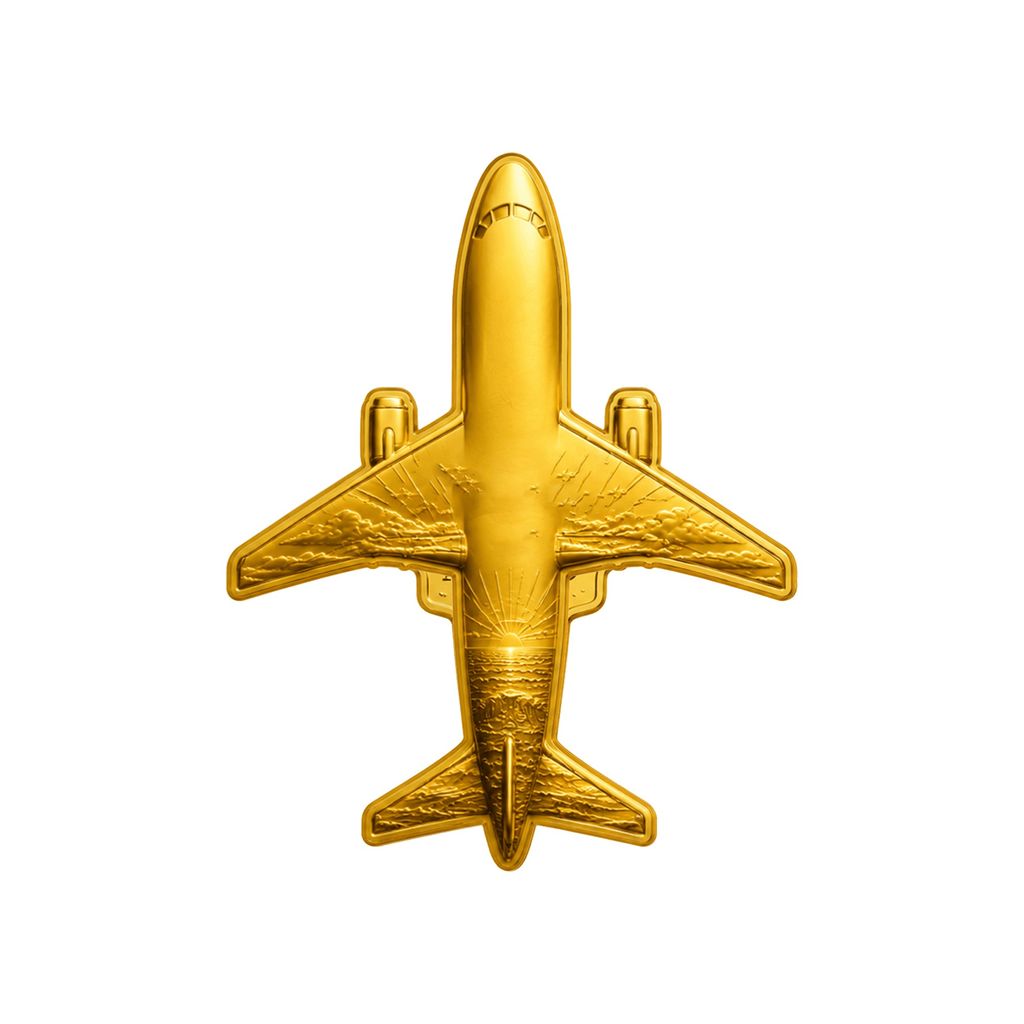 MH370 Shaped 1/500 oz Gold Medal in Card (06/11)
