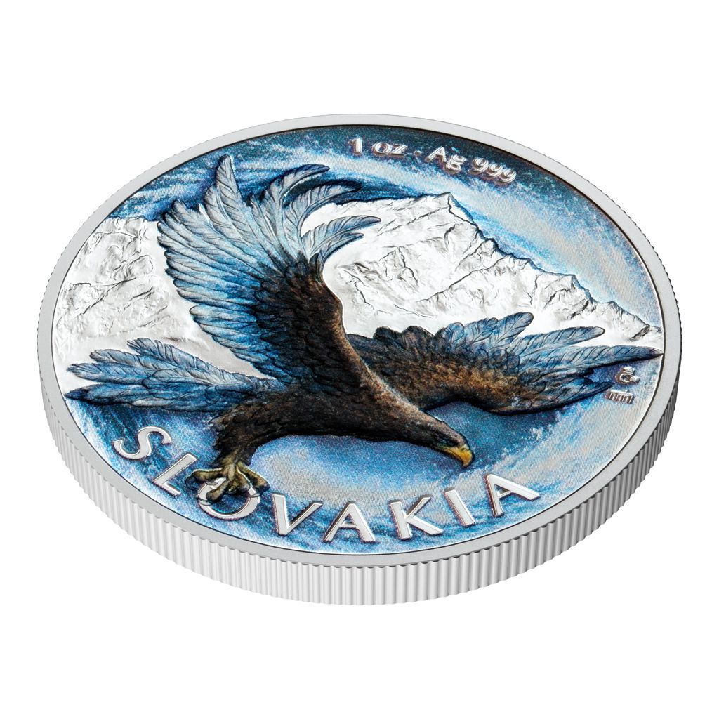 Estimate: 2026 Niue Slovak Eagle Colorized 1 oz Silver Coin in Card (06/12)