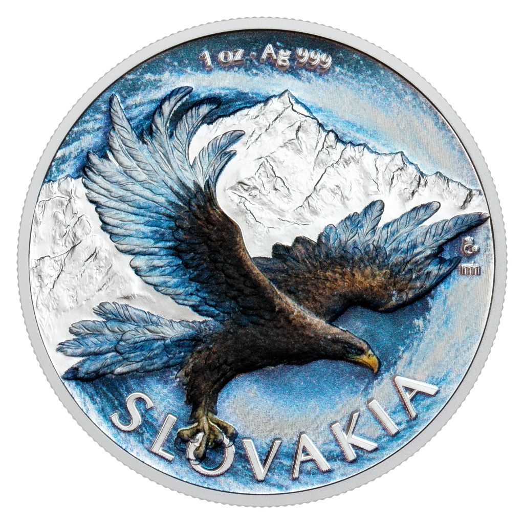 Estimate: 2026 Niue Slovak Eagle Colorized 1 oz Silver Coin in Card (06/12)