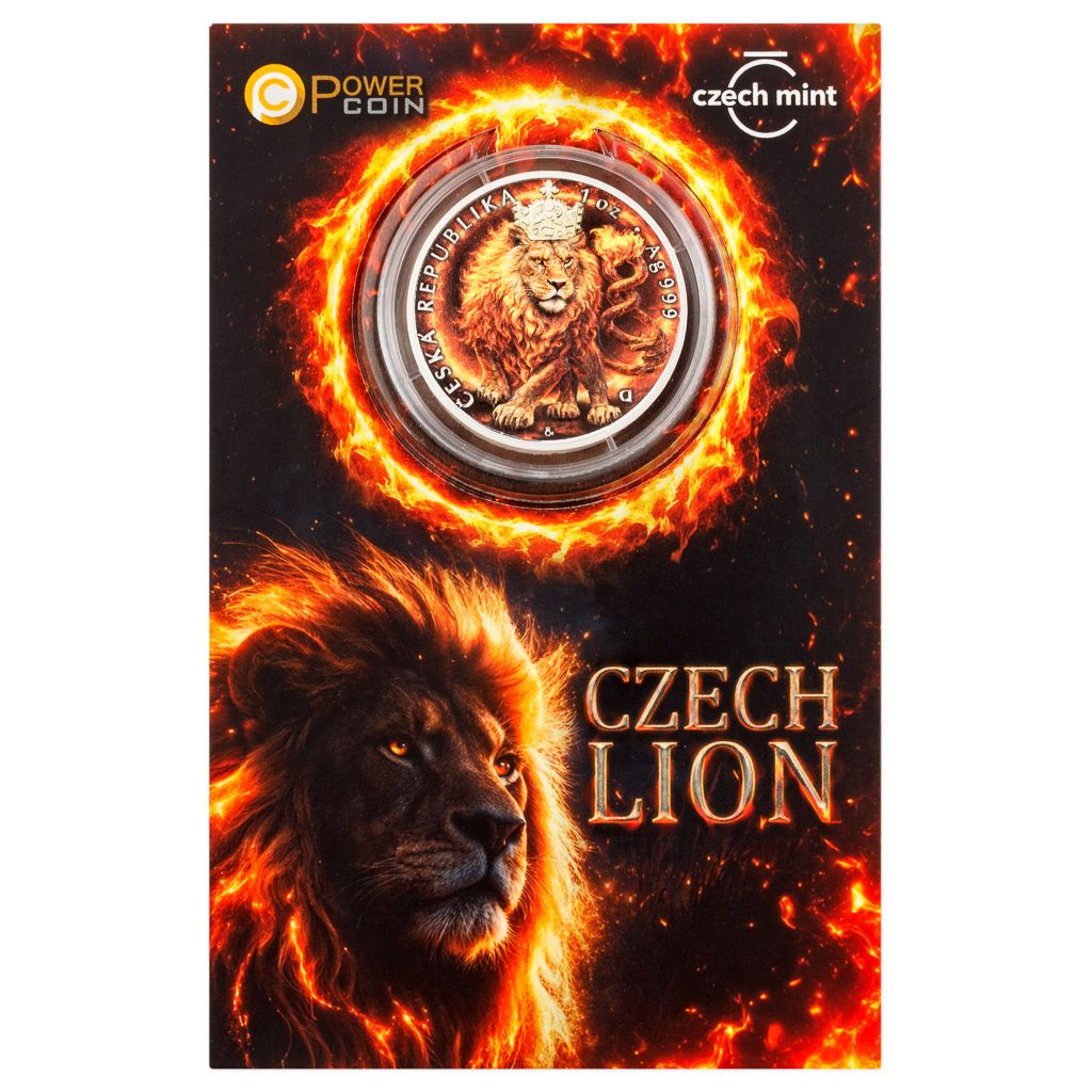 Estimate: 2026 Niue Czech Lion Colorized 1 oz Silver Coin in Card (06/12)