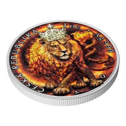 Estimate: 2026 Niue Czech Lion Colorized 1 oz Silver Coin in Card (06/12)