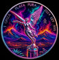 2024 Mexico Libertad Neon Flames Colorized Edition 1 oz Silver Coin (06/15)