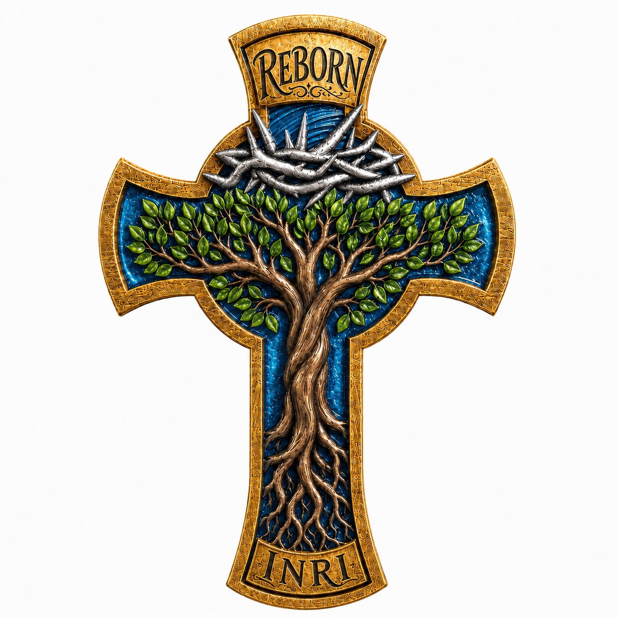 REBORN — Tree of Life 10 AVDP oz .999 Fine Copper Cross
