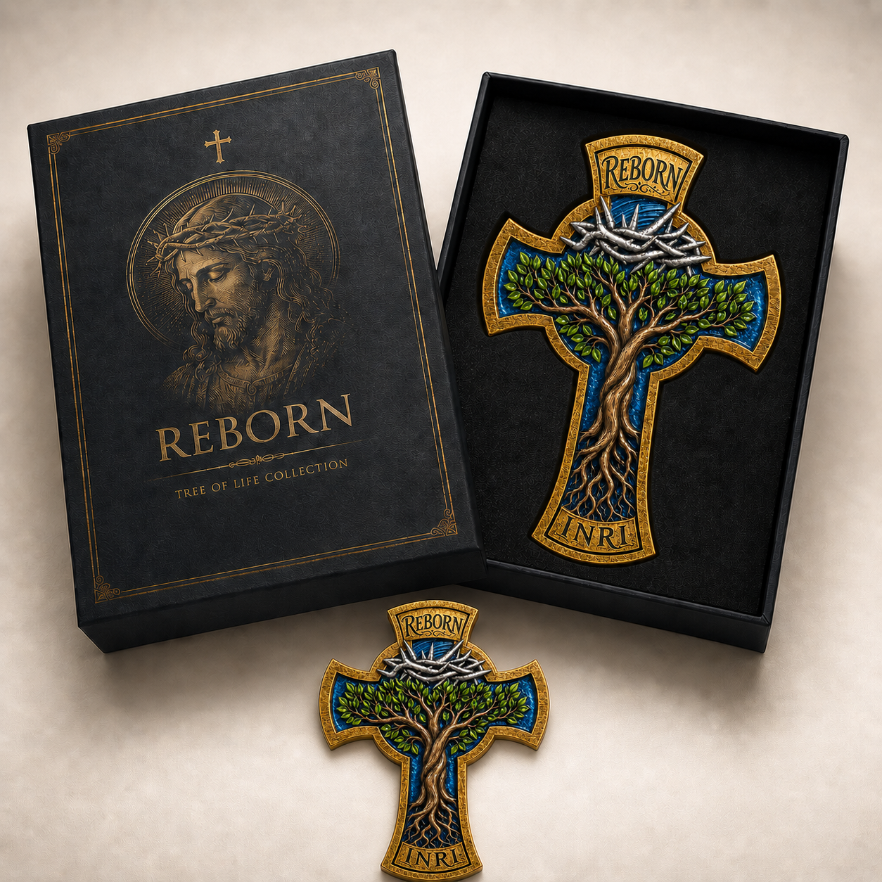REBORN — Tree of Life 10 AVDP oz .999 Fine Copper Cross