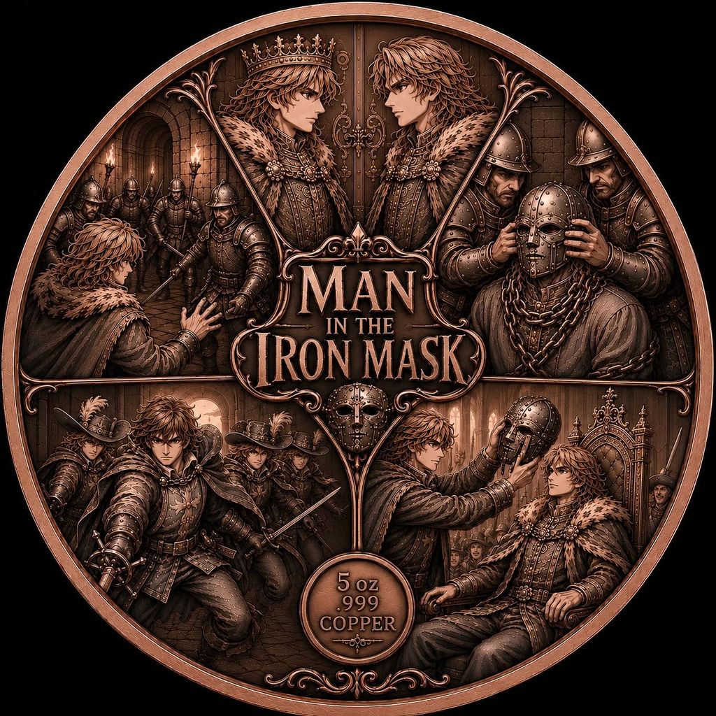 Man in the Iron Mask 5 oz Copper Medal (06/15)