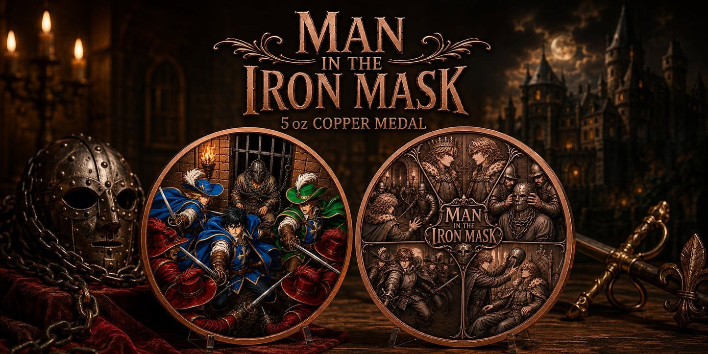 Man in the Iron Mask 5 oz Copper Medal (06/15)