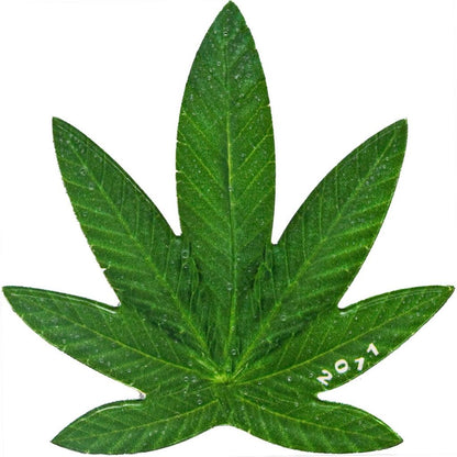 In Stock! 2011 Benin Sativa Cannabis Leaf Shaped Scented 27g Silver Plated CN Coin (01/19)