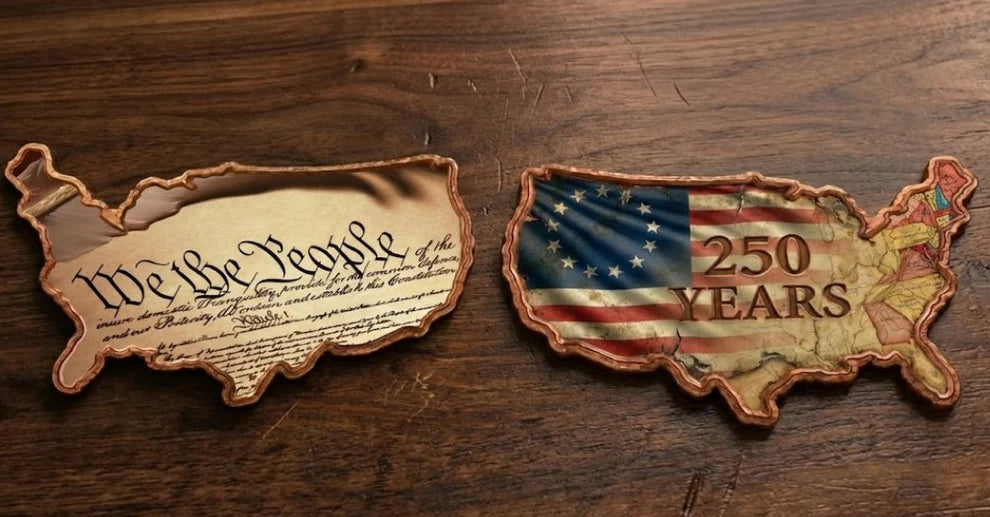2026 10oz 13 Colonies Frontier .999 Colorized Copper USA Shaped 250 years Anniversary Bar