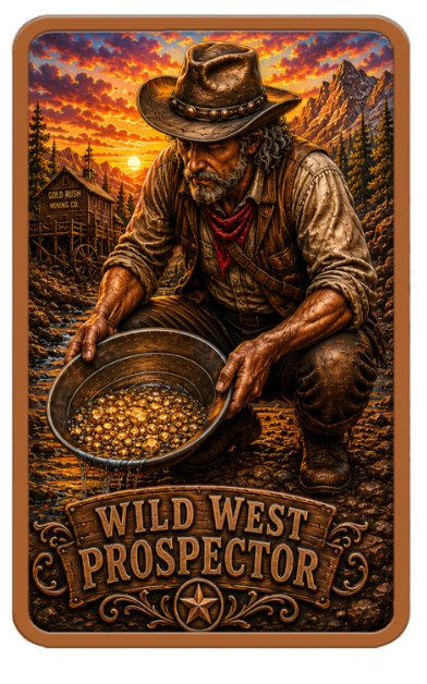 5oz Wild West Prospector Colorized Copper in Capsule