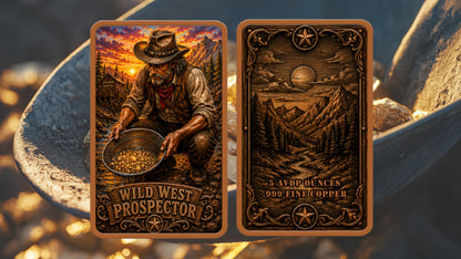 5oz Wild West Prospector Colorized Copper in Capsule