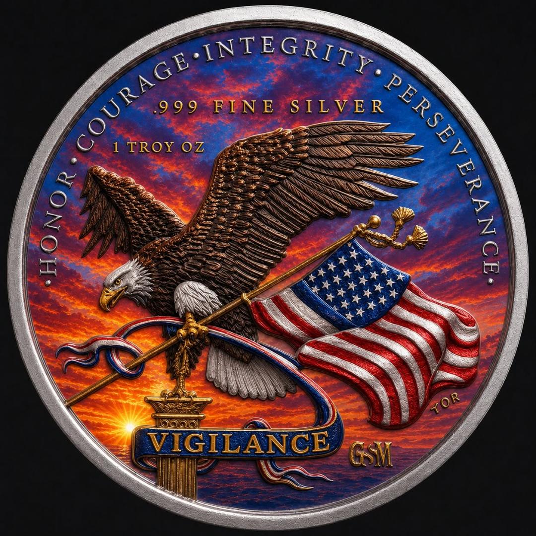Estimate: Golden State Mint 2026 USA 250th Anniversary 1 oz Silver Colorized Medal (Mintage TBD at end of Presale)