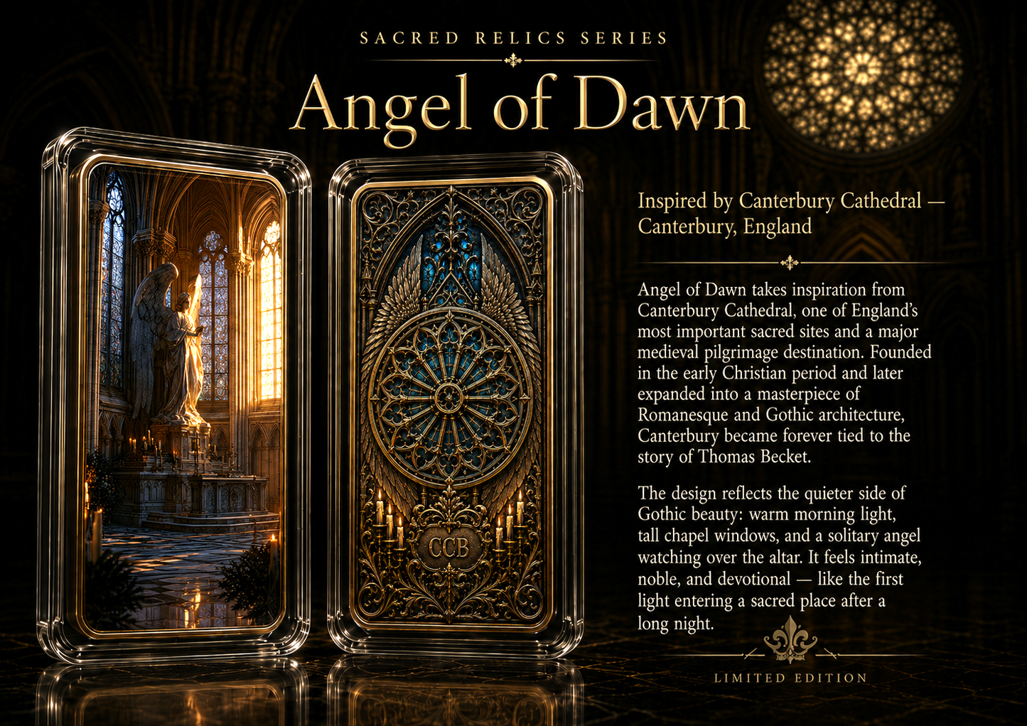 2026 Angel of the Dawn 10oz Avdp Colorized .999 Copper Bar