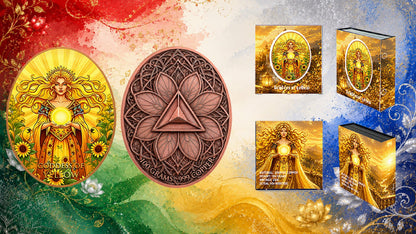 5th in series! 100 Gram Goddess Series - Goddess of Yellow Colorized Copper in Display Box