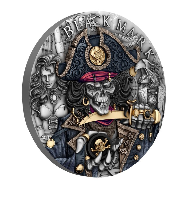 In Stock! 2026 Niue Black Mark 2 oz Silver Coin (01/30)