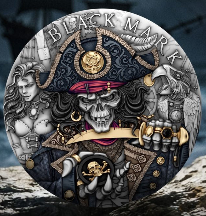 In Stock! 2026 Niue Black Mark 2 oz Silver Coin (01/30)