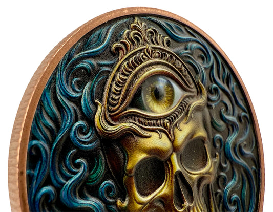 In Stock! Evil Eye HR Colorized Proof 1 oz Copper Round