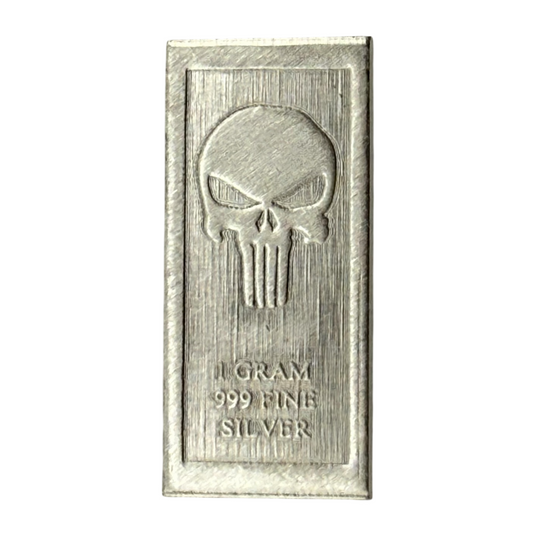 In Stock! Punisher 1g Silver Bar by North View Products