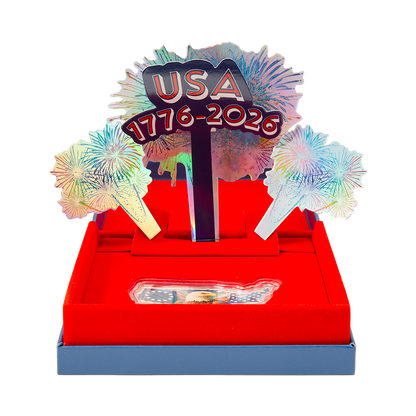 In Stock! 2026 Solomon Islands 250th Ann. of the U.S. Stars and Stripes Shaped 1 oz Silver Coin