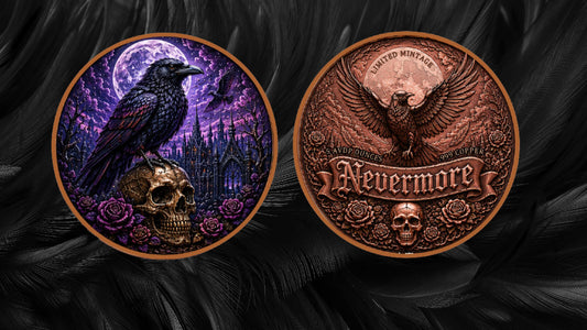 5oz Nevermore Colorized Copper in Capsule