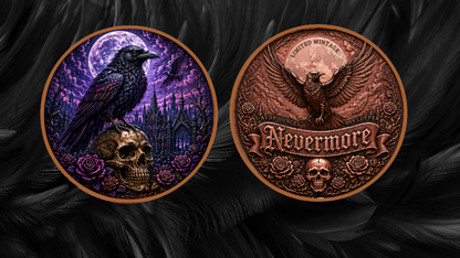5oz Nevermore Colorized Copper in Capsule