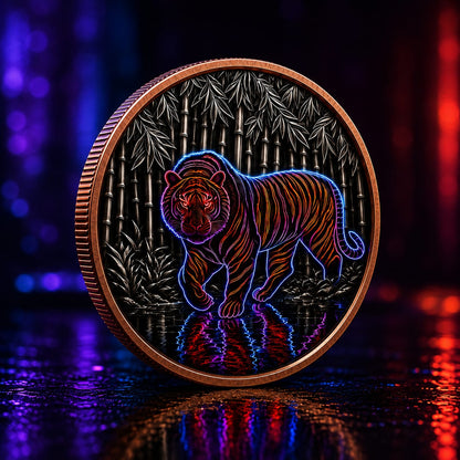 2025 Nature Tiger Hi Relief Proof TigerPunk Edition Enhanced Finish 5oz .999 Fine Copper