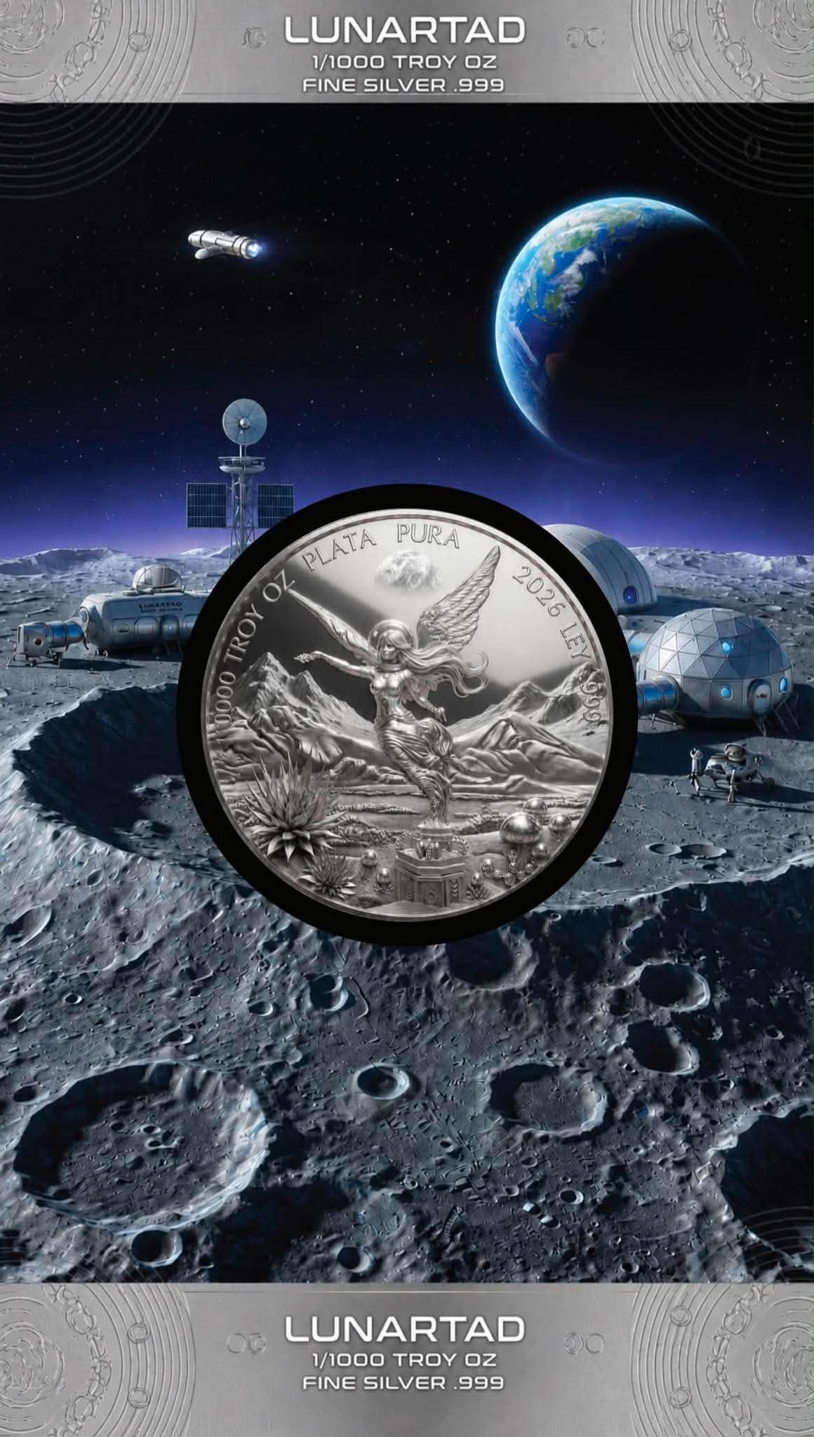 2026 Lunartad 1/1000 oz .999 Silver Coin in Card (7/3)