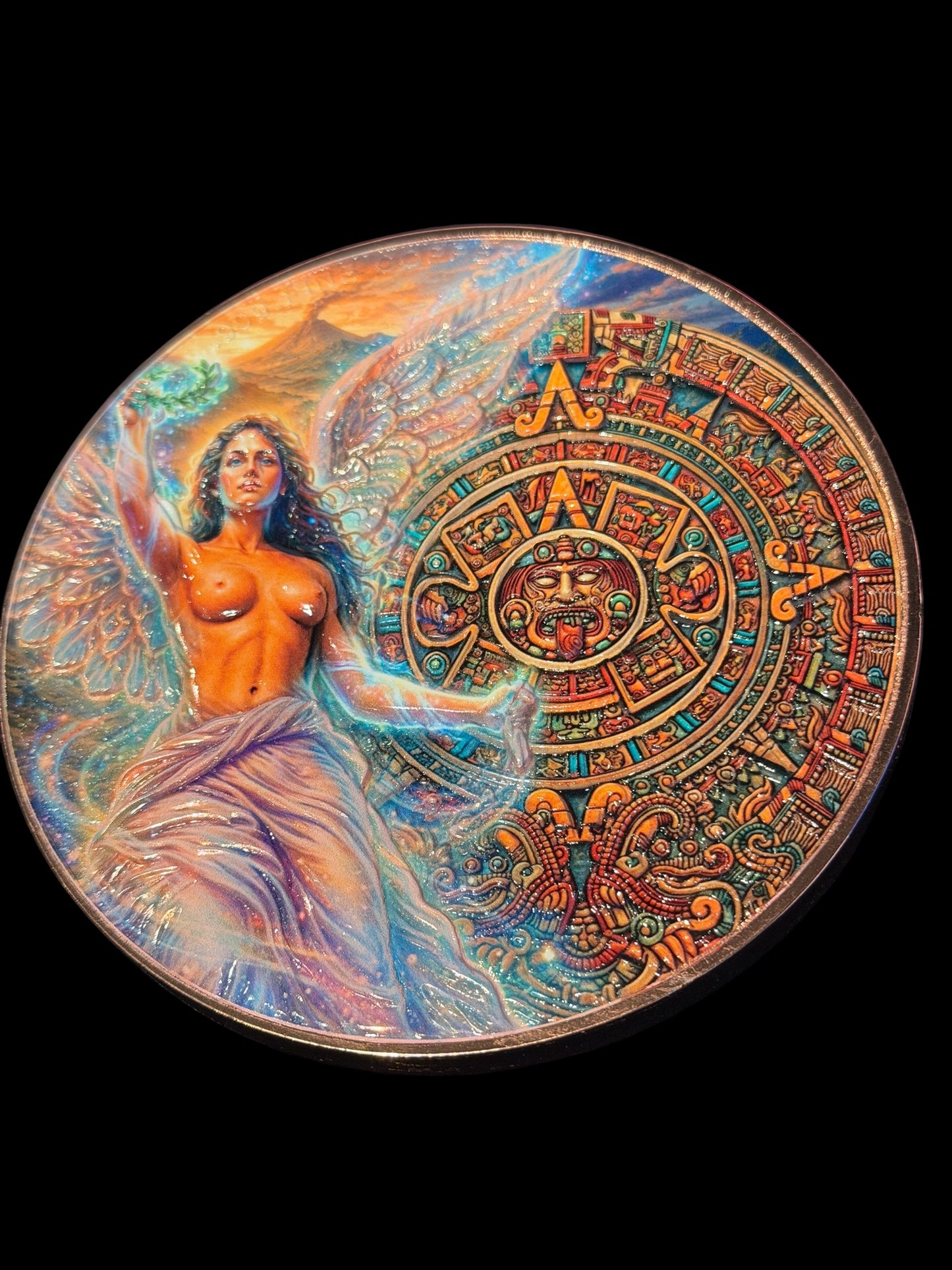 KILO! 2026 Angel of Independence 120mm Jumbo Kilo .999 Colorized Copper Medallion